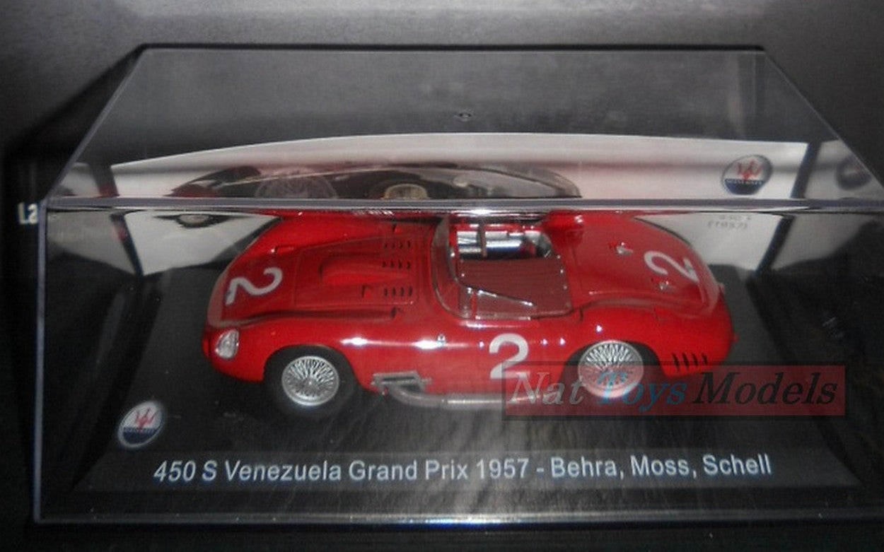 EDITORIA Modellino Maserati Collection 100 Years 450 S 1957 GrandPrix Moss  DIE CAST 1:43