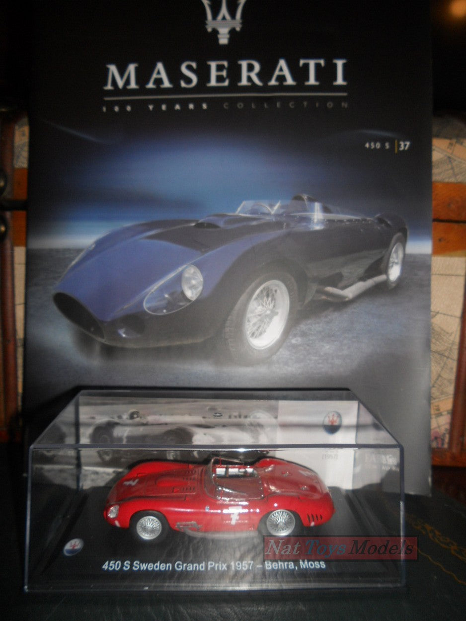 PUBLISHING Model Maserati Collection 100 Years 450 S Sweden Moss +fas DIE CAST 1:43