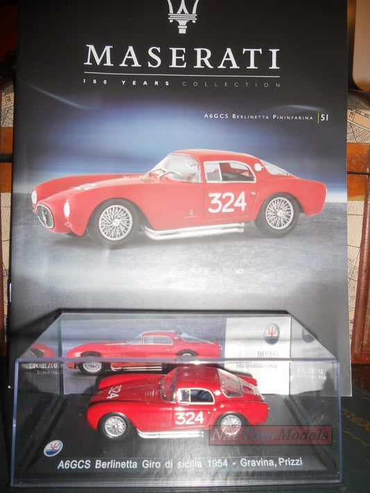 PUBLISHING Model Maserati Collection 100 Years A6GCS Berlinetta Pininfarina 1954 +fas 1:43