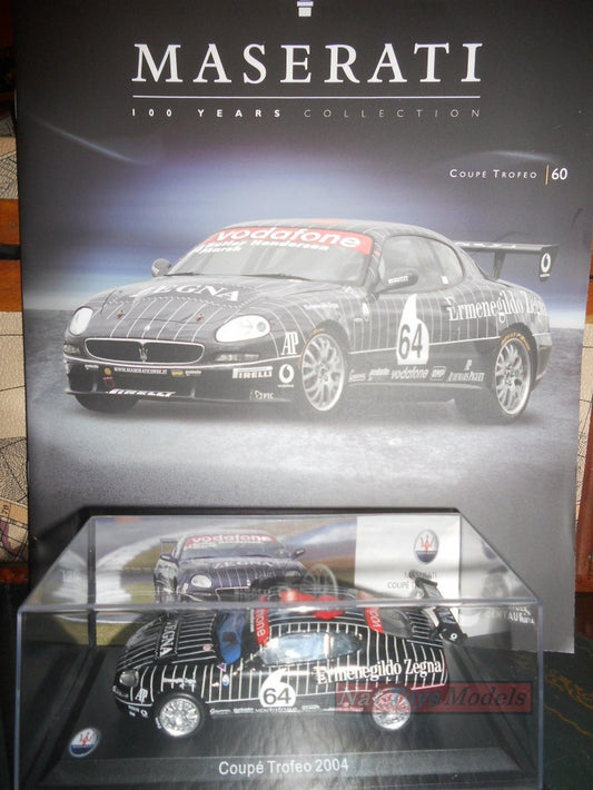 PUBLISHING Model Maserati Collection 100 Years Coupe' Trofeo 2004 +fas DIE CAST 1:43