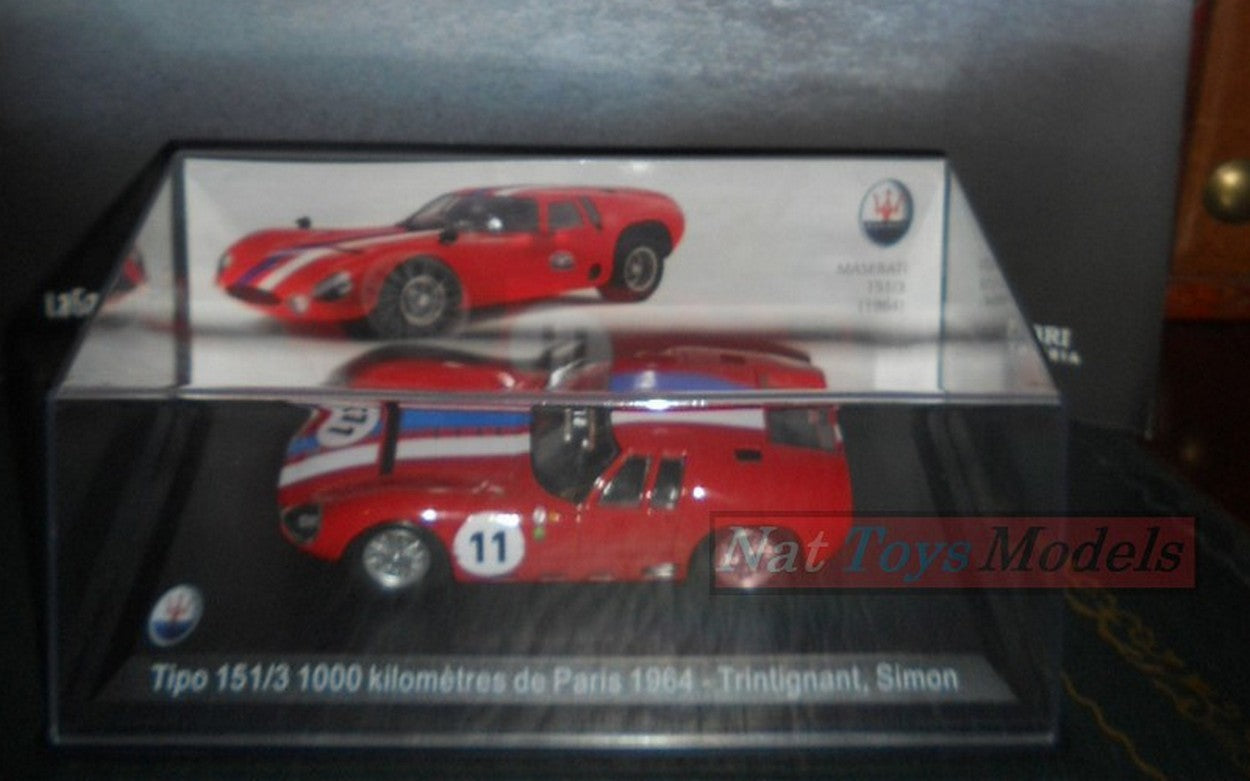 EDITORIA Modellino Maserati Collection 100 Years Tipo 151/3 1964 Trintingnant  DIE CAST 1:43