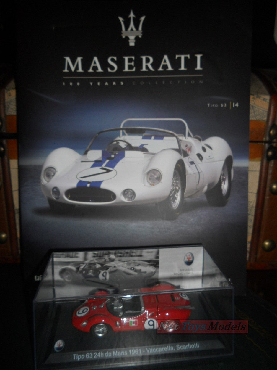 PUBLISHING Model Maserati Collection 100 Years Tipo 63 1961 Scarfiotti +fas DIE CAST 1:43