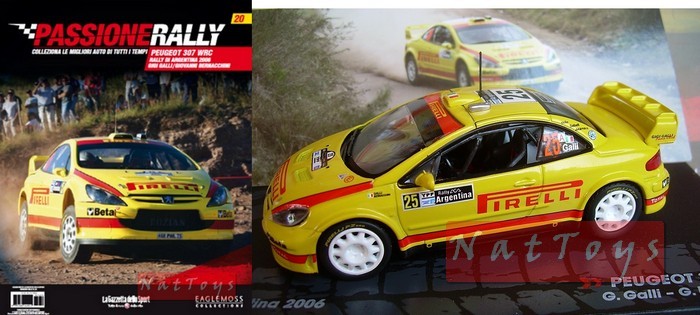 Publishing Model Peugeot 307 WRC Argentina 2006 Galli DIE CAST 1:43 Ixo Passione Rally +fas