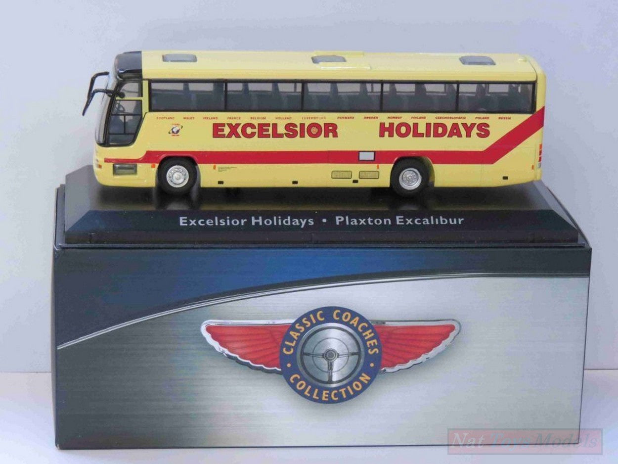 Publishing Model compatible with Plaxton Excalibur Excelsior Holidays Classic Coaches Bus Collection 1:72 DIECAST