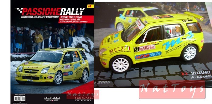 Editoria Modellino Suzuki Ignis S1600 Montecarlo 2005  DIE CAST 1:43 Ixo Passione Rally +fas