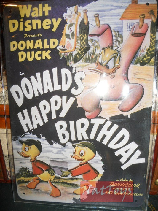 PUBLISHING Model Advertising Plate Walt Disney DONALD DUCK HAPPY BIRTHDAY DONALD Collection