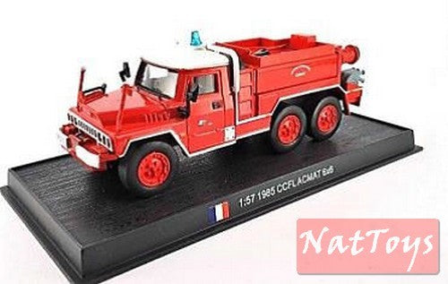 PUBLISHING Fire Brigade Model CCFLACMAT 6x6 1:57 1985 DIE CAST Firemen Firemen