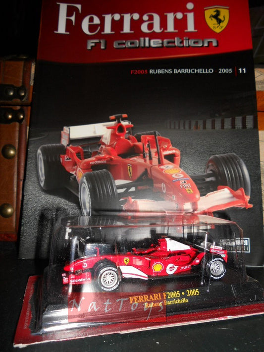 Ferrari F1 Collection F2005 Barrichello Model + fas. Fabbri DIE CAST 1:43 compatible with