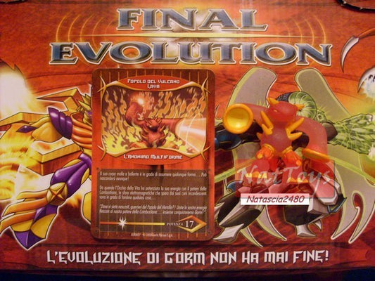 GORMITI FINAL EVOLUTION POPOLO LAVA ANONIMO MULTIFORME +CARD