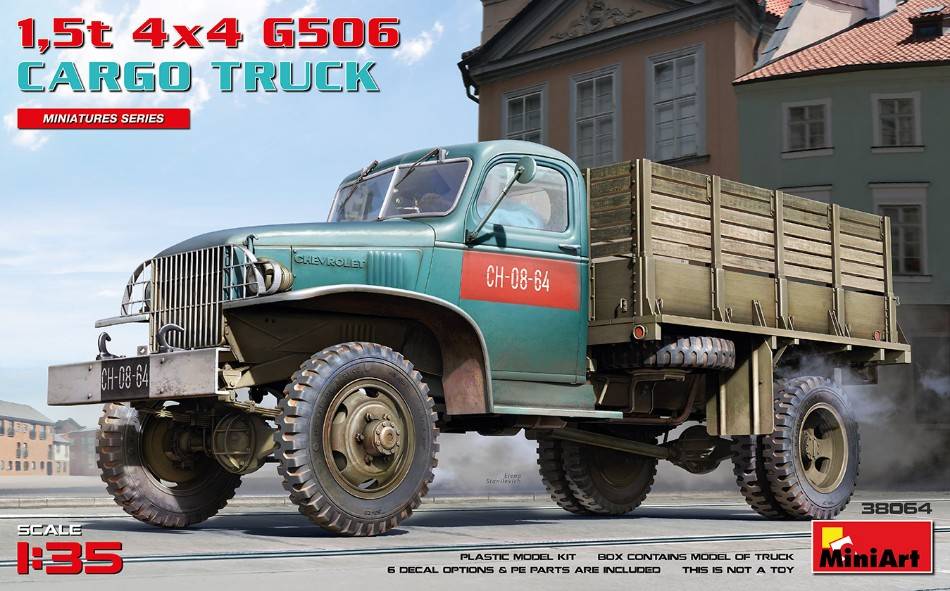 KIT DA MONTARE IN SCALA COMPATIBILE CON 1,5t 4x4 G506 CARGO TRUCK KIT 1:35 MINIART MIN38064