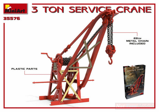 KIT DA MONTARE IN SCALA COMPATIBILE CON 3 TON SERVICE CRANE KIT 1:35 MINIART MIN35576