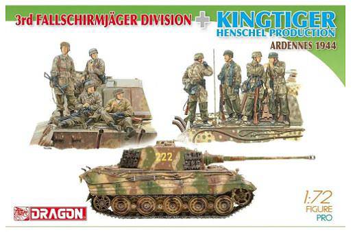 SCALE ASSEMBLY KIT COMPATIBLE WITH 3rd FJ DIV.+ KINGTIGER HENSCHEL TURRET KIT 1:35 DRAGON D7400