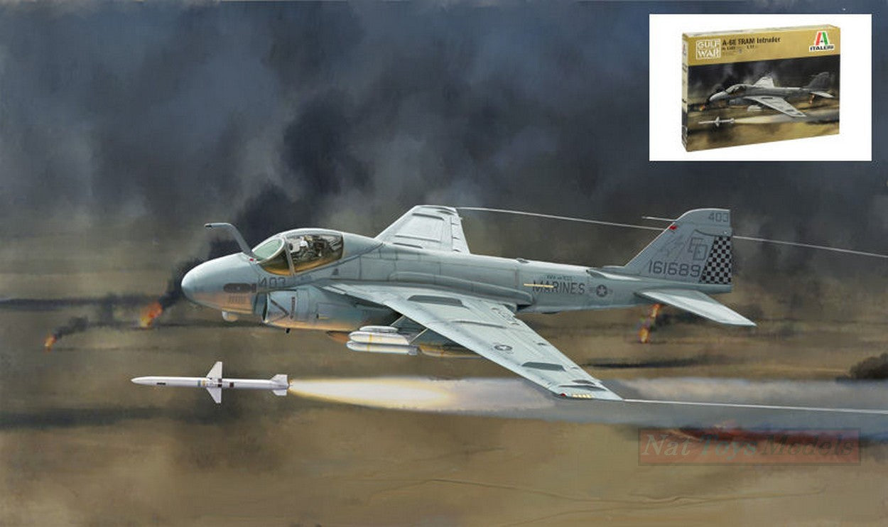 KIT DA MONTARE IN SCALA COMPATIBILE CON A-6E INTRUDER U.S. NAVY/U.S.M.C GULF WAR KIT 1:72 ITALERI IT1392