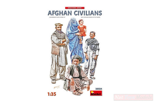 KIT D'ASSEMBLAGE À L'ÉCHELLE COMPATIBLE AVEC LE KIT CIVILS AFGHANS 1:35 MINIART MIN38034