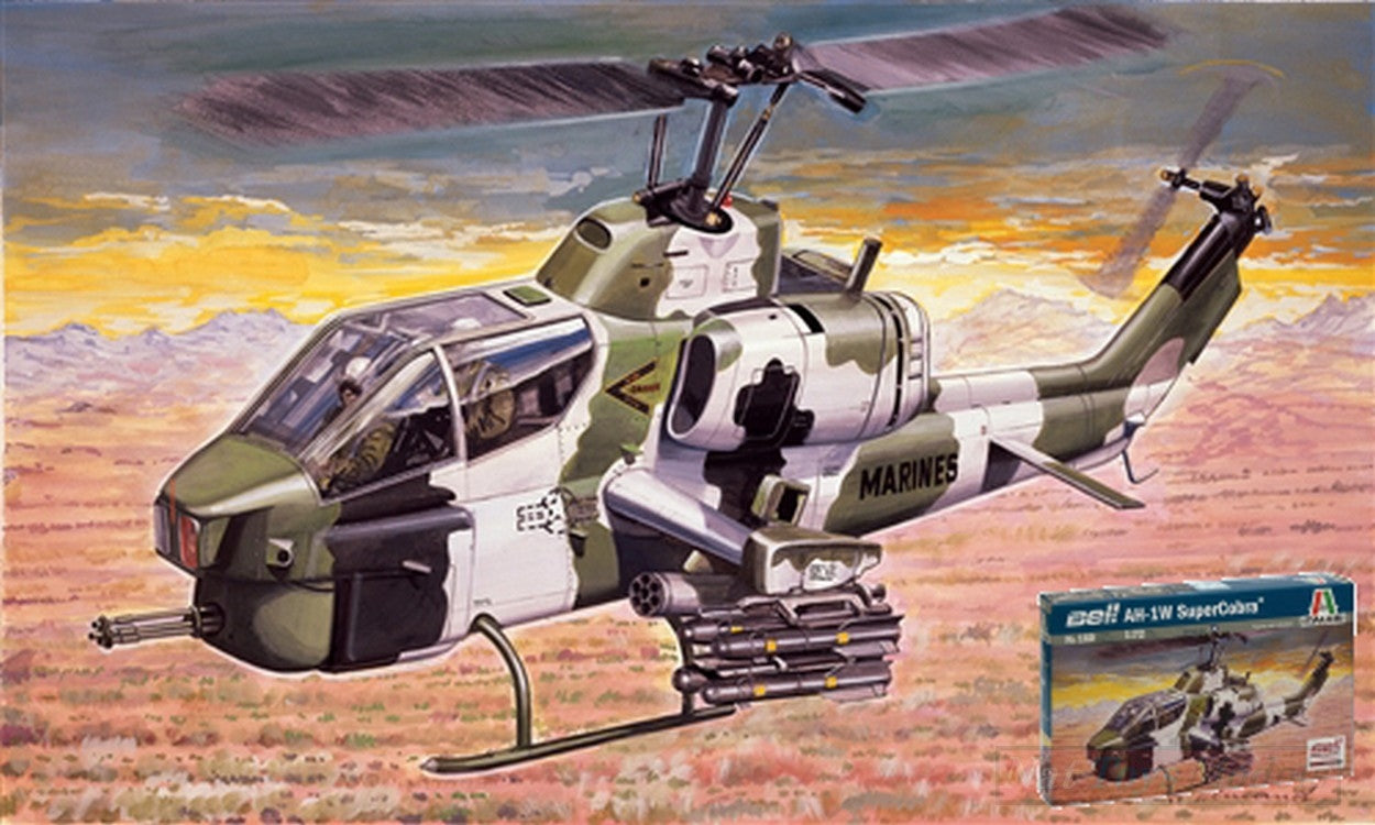 KIT TO BE ASSEMBLED IN SCALE COMPATIBLE WITH AH 1 W SUPER COBRA KIT 1:72 ITALERI IT0160