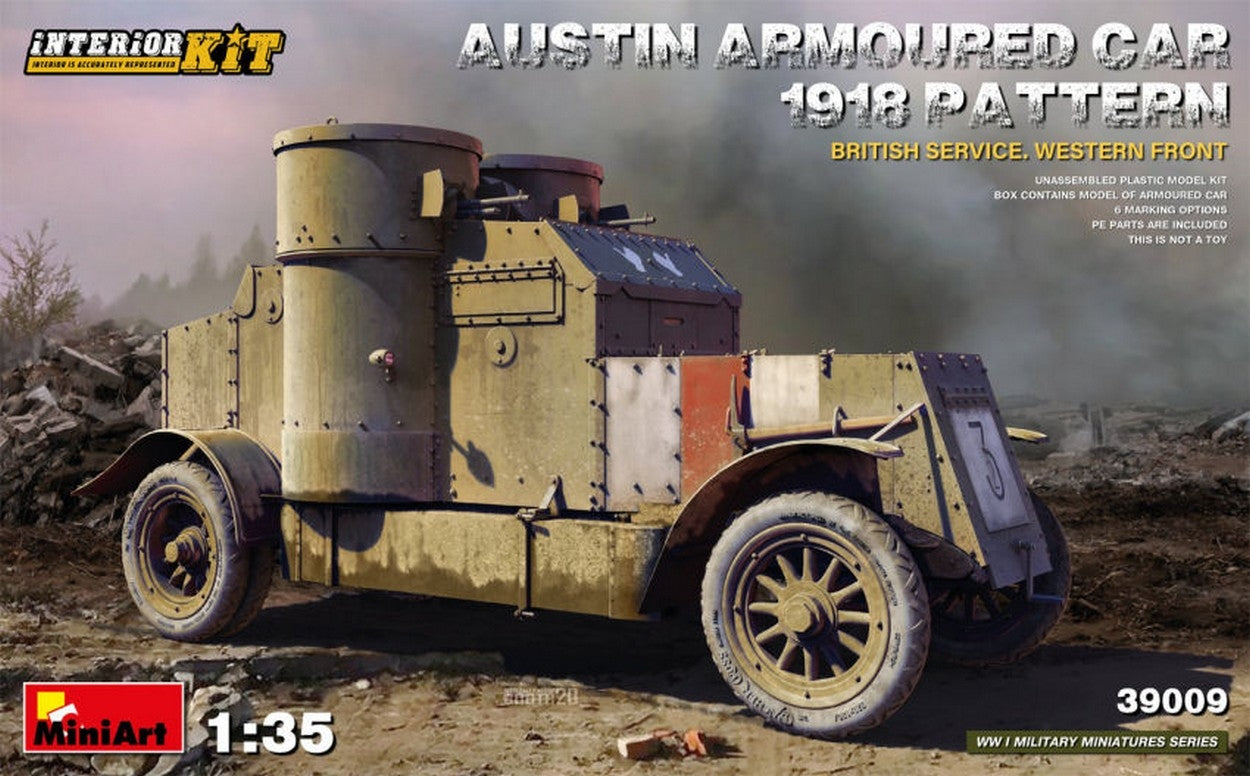 SCALE ASSEMBLY KIT COMPATIBLE WITH AUSTIN ARMORED CAR 1918 PATTERN BRITISH SERVICE INTERIOR KIT 1:35 MINIART MIN39009