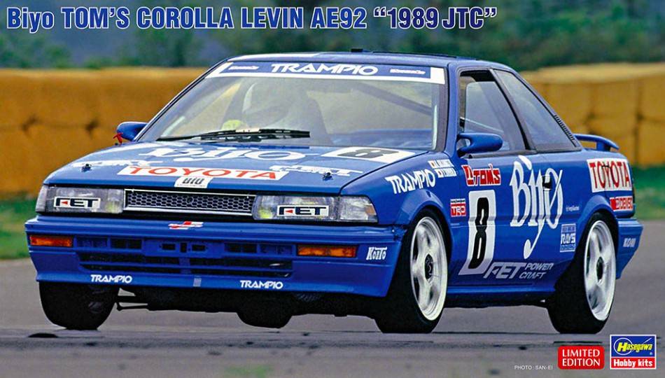 SCALE ASSEMBLY KIT COMPATIBLE WITH BIYO TOM TOYOTA COROLLA LEVIN AE92 1989 JTC KIT 1:24 HASEGAWA HA20579