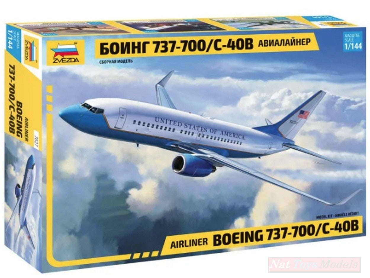 KIT DA MONTARE IN SCALA COMPATIBILE CON BOEING 737-700 KIT 1:144 ZVEZDA Z7027