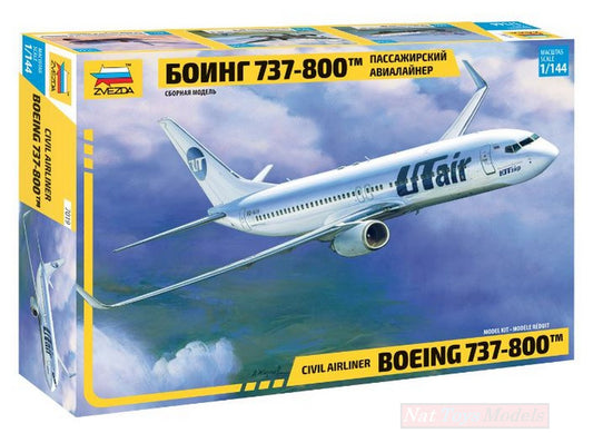 SCALE ASSEMBLY KIT COMPATIBLE WITH BOEING 737-800 KIT 1:144 ZVEZDA Z7019