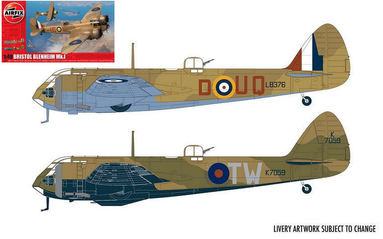 SCALE ASSEMBLY KIT COMPATIBLE WITH BRISTOL BLENHEIM MK1 KIT 1:48 AIRFIX A09190