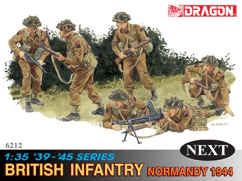 KIT DE MONTAGE À L'ÉCHELLE COMPATIBLE AVEC L'INFANTERIE BRITANNIQUE (NORMANDY 44) KIT 1:35 DRAGON D6212