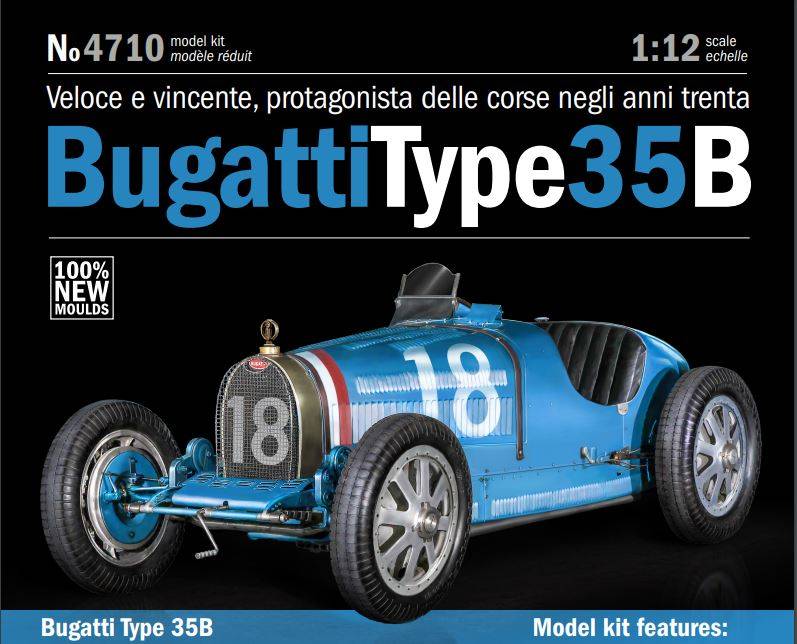 SCALE ASSEMBLY KIT COMPATIBLE WITH BUGATTI TYPE 35B 1929-30 KIT 1:12 ITALERI IT4710