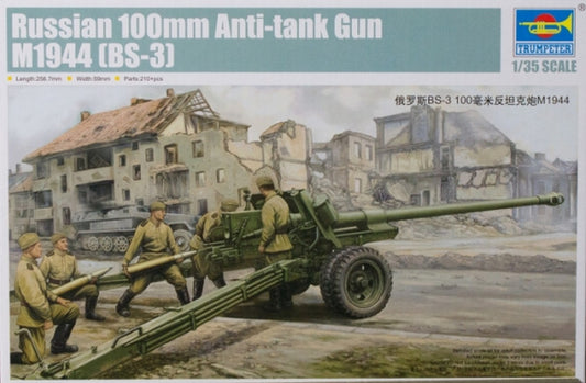 SCALE ASSEMBLY KIT COMPATIBLE WITH RUSSIAN 100 mm ANTI TANK GUN M1944 BS-3 KIT 1:35 TRUMPETER TP2331