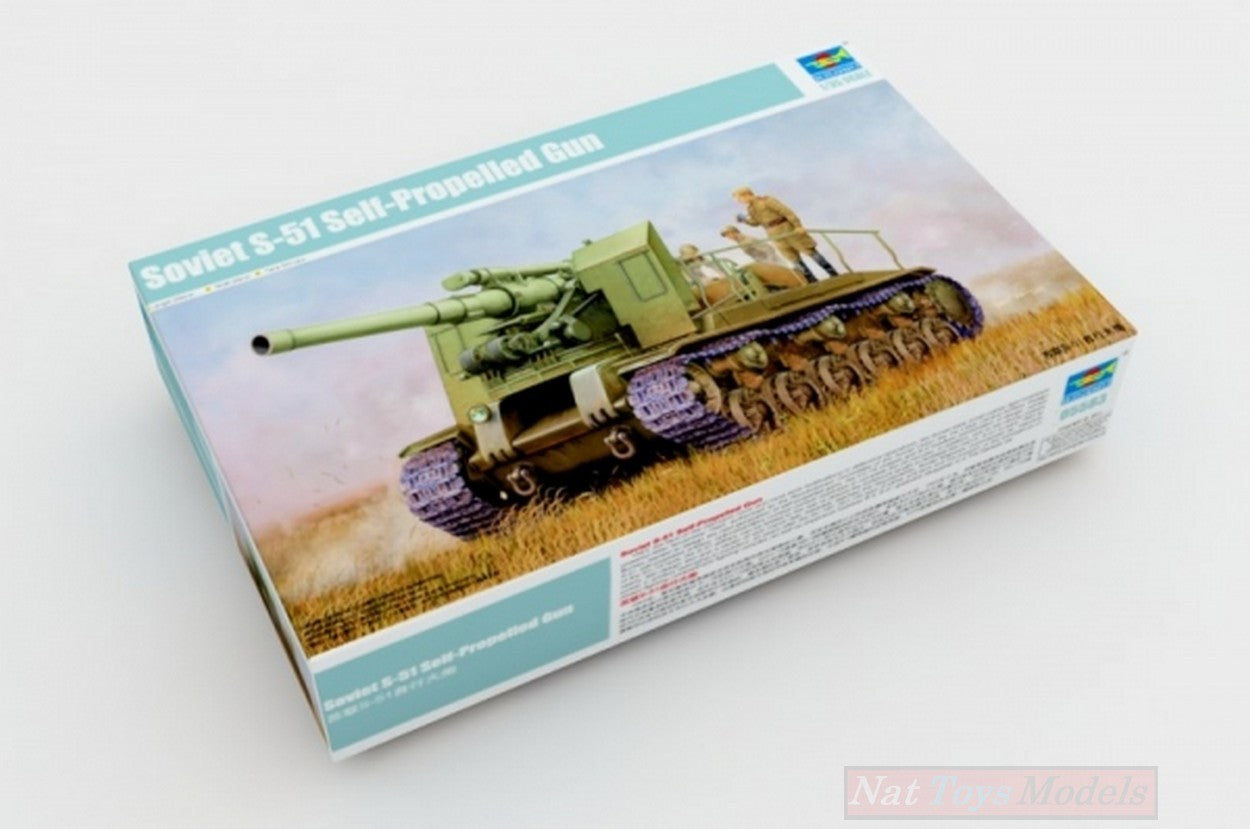 SCALE ASSEMBLY KIT COMPATIBLE WITH SOVIET S-51 SELF PROPELLED GUN KIT 1:35 TRUMPETER TP5583