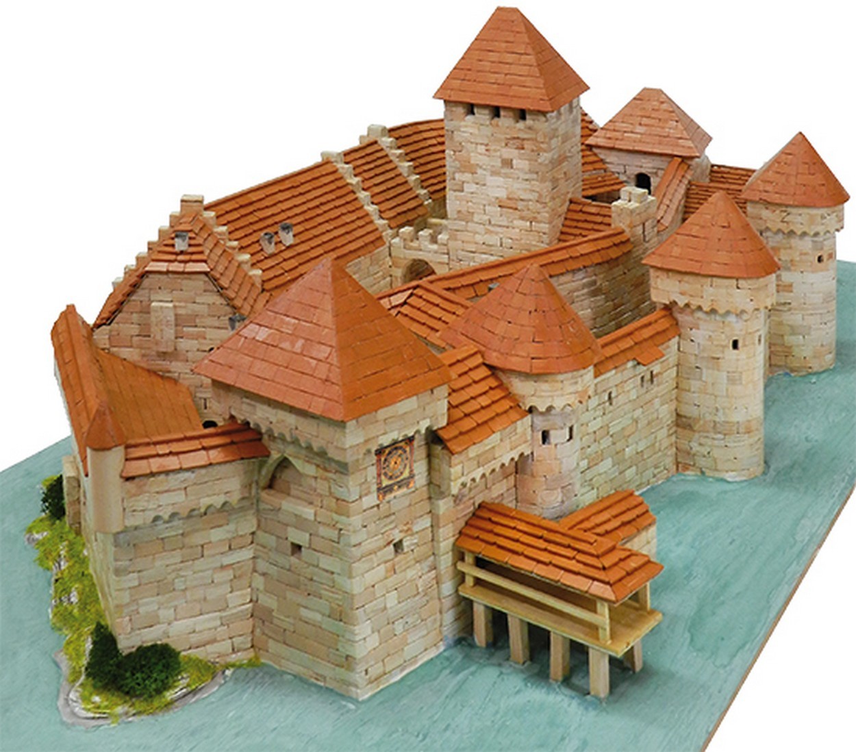 KIT DE MONTAGE À L'ÉCHELLE COMPATIBLE AVEC LE CHÂTEAU DE CHILLON SUISSE SEC.XII PCS 8900 KIT 1:190 AEDES ARS ADS1012