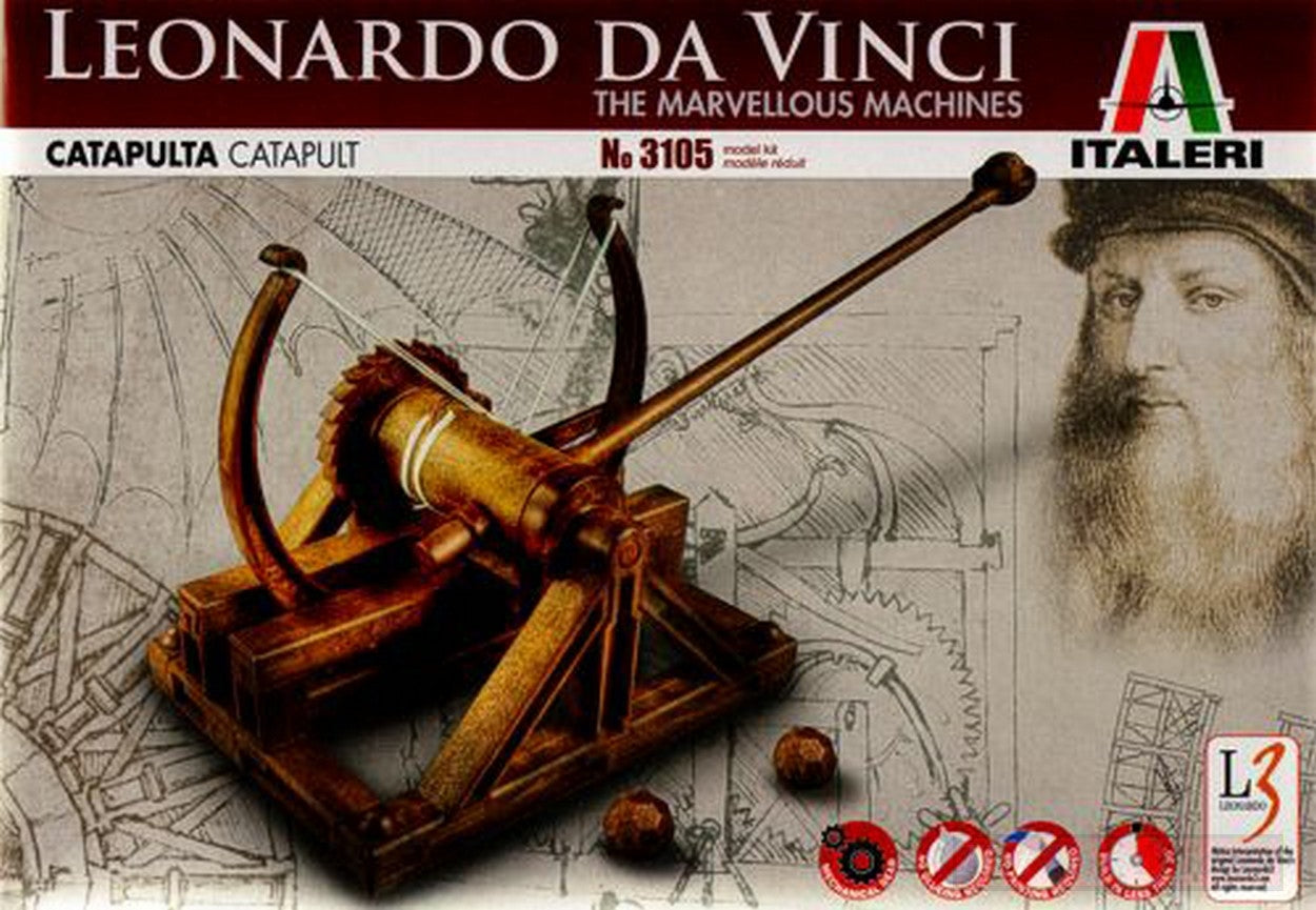 KIT TO ASSEMBLE IN SCALE COMPATIBLE WITH LEONARDO DA VINCI CATAPULT 26.5 cm ITALERI IT3105