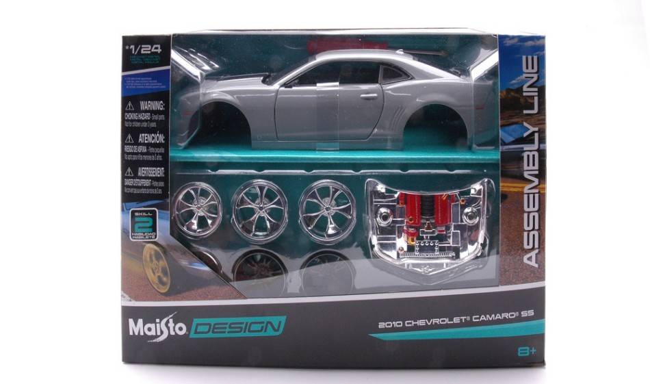 SCALE ASSEMBLY KIT COMPATIBLE WITH CHEVROLET CAMARO SS 2010 GRAY KIT 1:24 MAISTO MI39361G