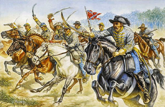 KIT DA MONTARE IN SCALA COMPATIBILE CON CONFEDERATE CAVALRY RAIDERS KIT 1:72 ITALERI IT6011