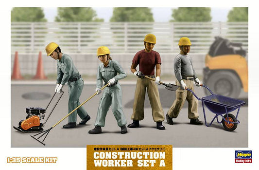 SCALE ASSEMBLY KIT COMPATIBLE WITH CONSTRUCTION WORKER SET A KIT 1:35 HASEGAWA HA66003