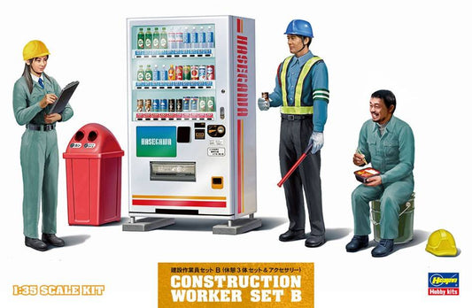 SCALE ASSEMBLY KIT COMPATIBLE WITH CONSTRUCTION WORKER SET B KIT 1:35 HASEGAWA HA66006