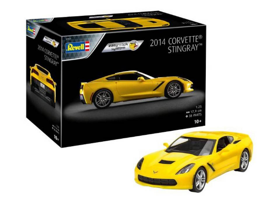 SCALE ASSEMBLING KIT COMPATIBLE WITH CORVETTE STINGRAY 2014 EASY-CLICK SYSTEM KIT 1:24 REVELL RV07825