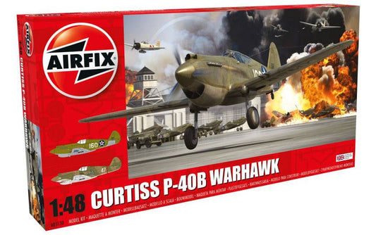 KIT DA MONTARE IN SCALA COMPATIBILE CON CURTISS P-40B WARHAWK KIT 1:48 AIRFIX A05130A