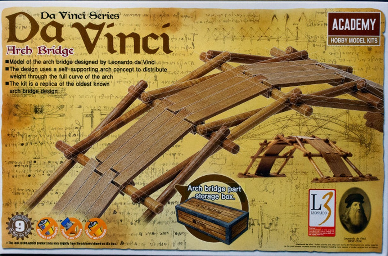 KIT DA MONTARE IN SCALA COMPATIBILE CON DA VINCI ARCH BRIDGE KIT ACADEMY ACD18153