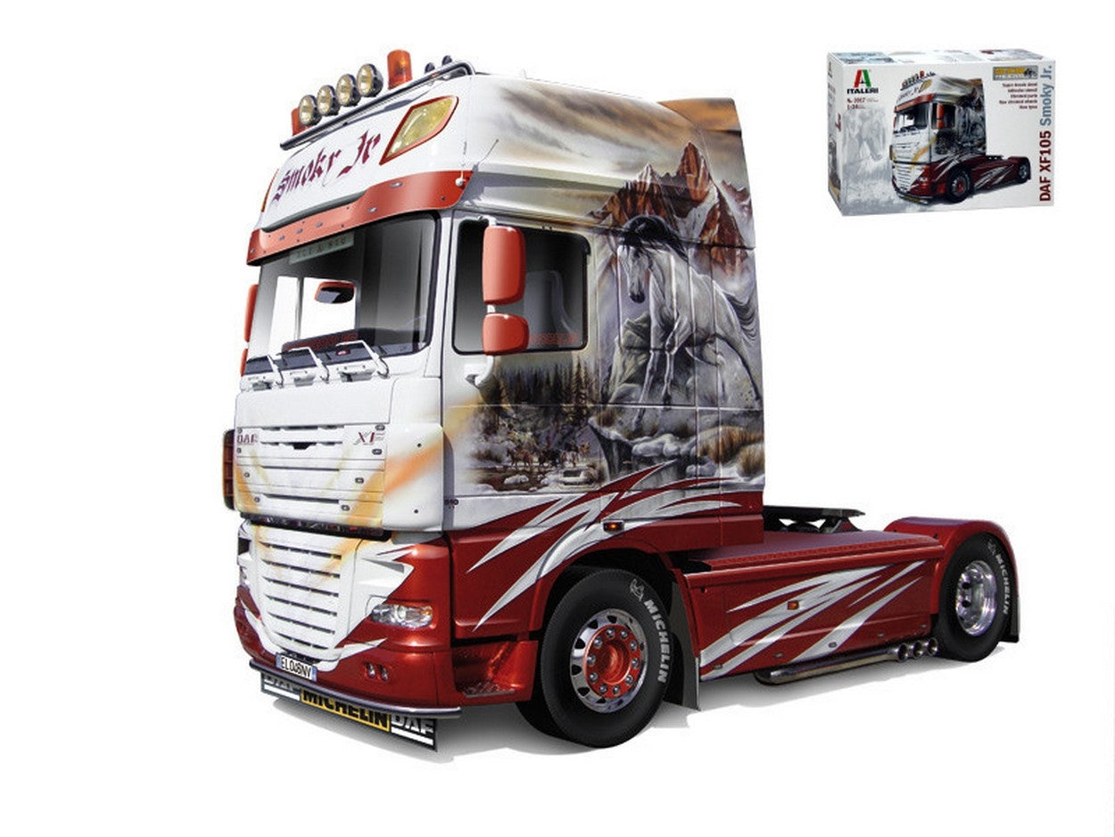 KIT DA MONTARE IN SCALA COMPATIBILE CON DAF XF 105 SMOKY JUNIOR KIT 1:24 ITALERI IT3917