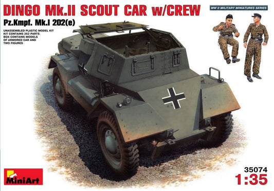 KIT DA MONTARE IN SCALA COMPATIBILE CON DINGO MK II (SCOUT CAR W/CREW KIT 1:35 MINIART MIN35074