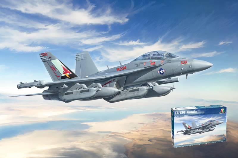 SCALE ASSEMBLY KIT COMPATIBLE WITH EA-18G GROWLER KIT 1:48 ITALERI IT2824