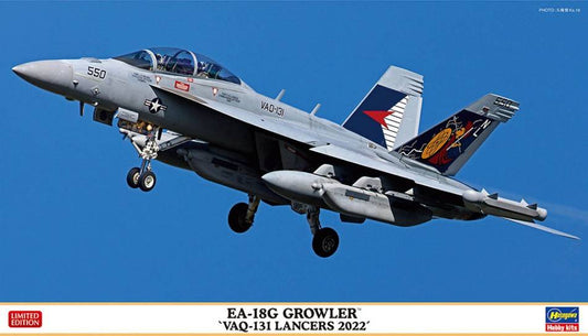 SCALE ASSEMBLY KIT COMPATIBLE WITH EA-18G GROWLER VAQ-131 LANCERS 2022 KIT 1:72 HASEGAWA HA02432