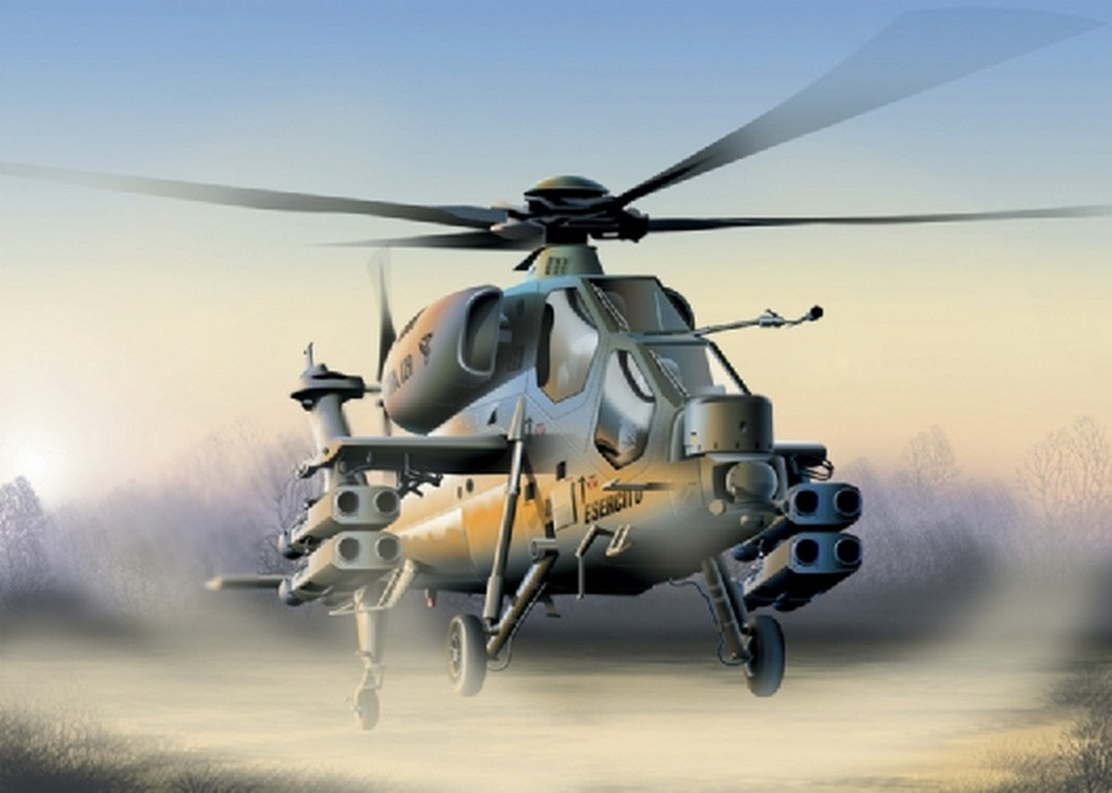 KIT TO BE ASSEMBLED IN SCALE COMPATIBLE WITH THE A-129 MANGUSTA HELICOPTER KIT 1:72 ITALERI IT0006