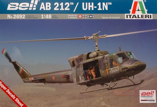 KIT TO BE ASSEMBLED IN SCALE COMPATIBLE WITH AB 212/UH-1N HELICOPTER KIT 1:48 ITALERI IT2692