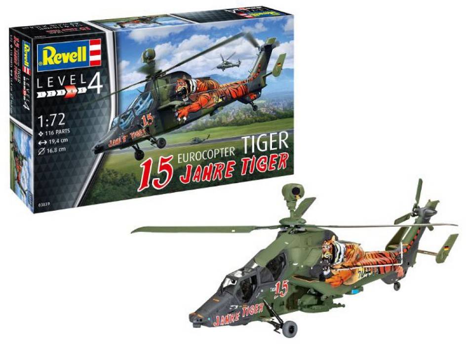 SCALE ASSEMBLY KIT COMPATIBLE WITH EUROCOPTER TIGER "15 YEARS TIGER" KIT 1:72 REVELL RV03839