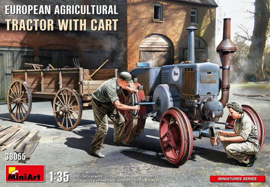 SCALE ASSEMBLY KIT COMPATIBLE WITH EUROPEAN AGRICULTURAL TRACTOR WITH CART KIT 1:35 MINIART MIN38055