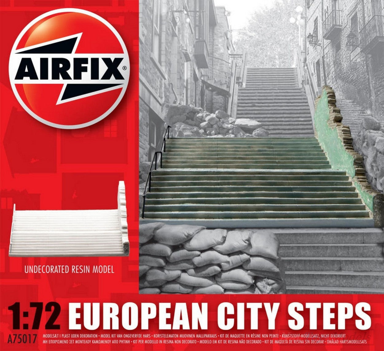 SCALE ASSEMBLY KIT COMPATIBLE WITH EUROPEAN CITY STEPS KIT 1:72 AIRFIX A75017