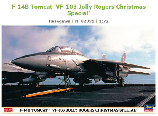 KIT DA MONTARE IN SCALA COMPATIBILE CON F-14B TOMCAT VF-103 JOLLY ROGERS CHRISTMAS SPECIAL KIT 1:72 HASEGAWA HA02391