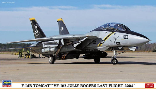 SCALE ASSEMBLY KIT COMPATIBLE WITH F-14B TOMCAT VF-103 JOLLY ROGERS LAST FIGHT 2004 KIT 1:72 HASEGAWA HA02434