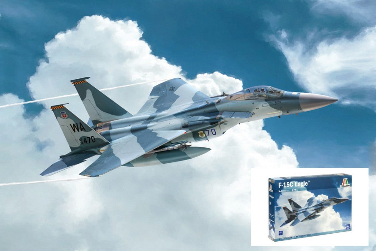 SCALE ASSEMBLY KIT COMPATIBLE WITH F-15C EAGLE KIT 1:72 ITALERI IT1415