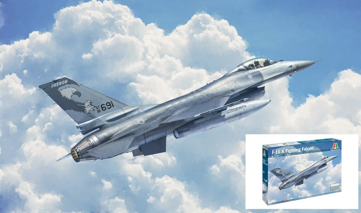 SCALE ASSEMBLY KIT COMPATIBLE WITH F-16A FIGHTING FALCON KIT 1:48 ITALERI IT2786